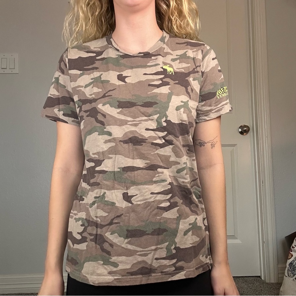 Abercrombie Kids 100% Cotton Unisex Camouflage T-shirt Size 15/16